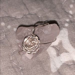 Rose wrapped rose quartz 🌹